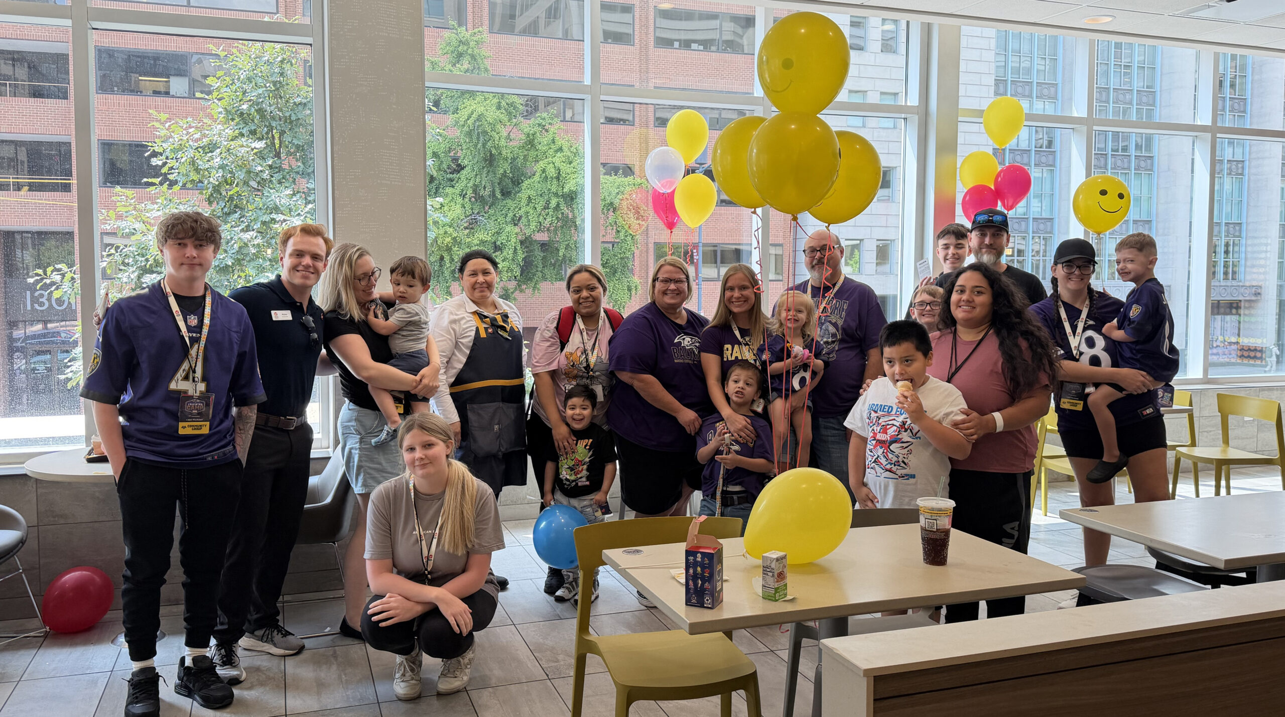 Forever Families at McDonald's after attending the Baltimore Ravens Training Camp